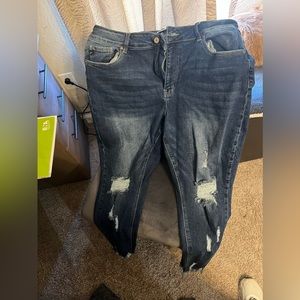 Kancan. Distressed skinny jeans size 20